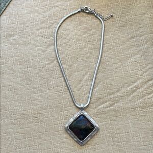Silvertone pendant necklace